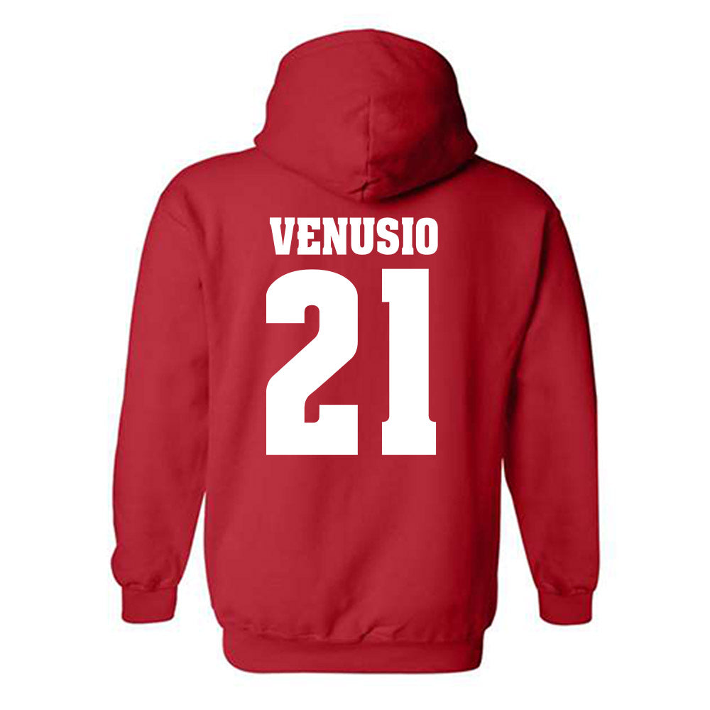 Wisconsin - NCAA Women's Ice Hockey : Emma Venusio - Classic Shersey Hooded Sweatshirt-1
