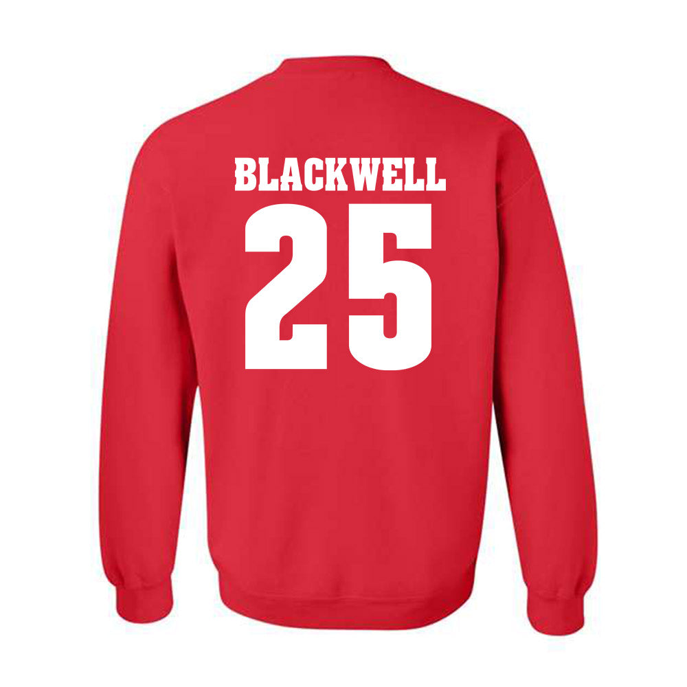Wisconsin - NCAA Men's Basketball : John Blackwell - Classic Shersey Crewneck Sweatshirt-1