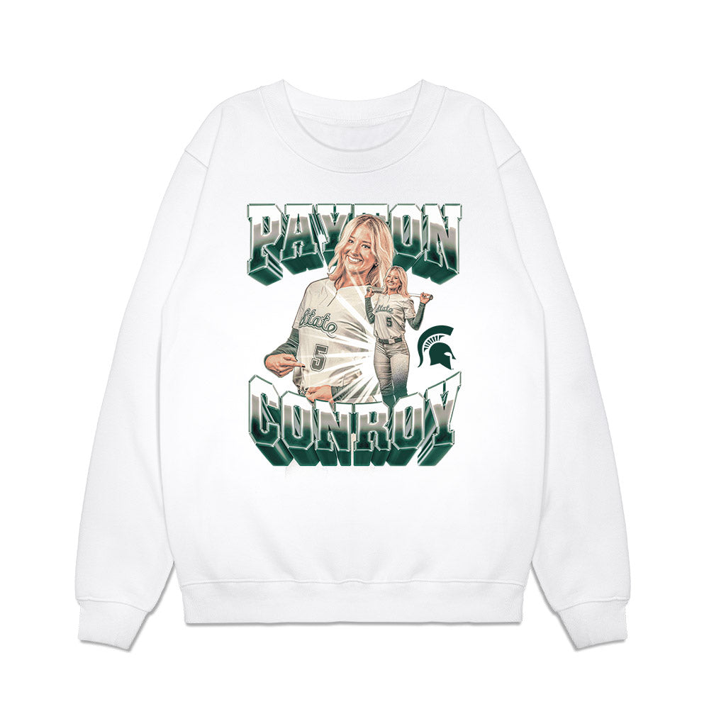 Michigan State - NCAA Softball : Payton Conroy - Collage Premium Crewneck Sweatshirt-0