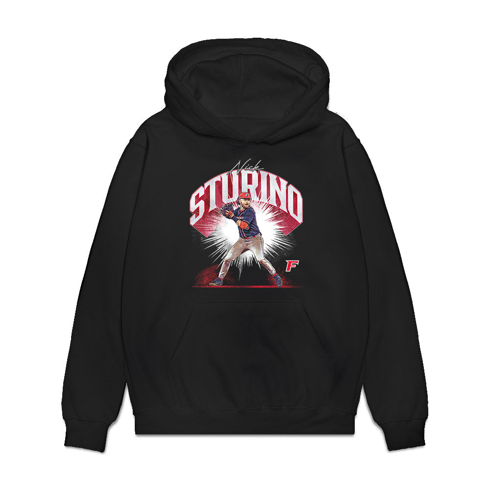 Fairfield - NCAA Baseball : Nick Sturino - Collage Premium Hooded Sweatshirt-0