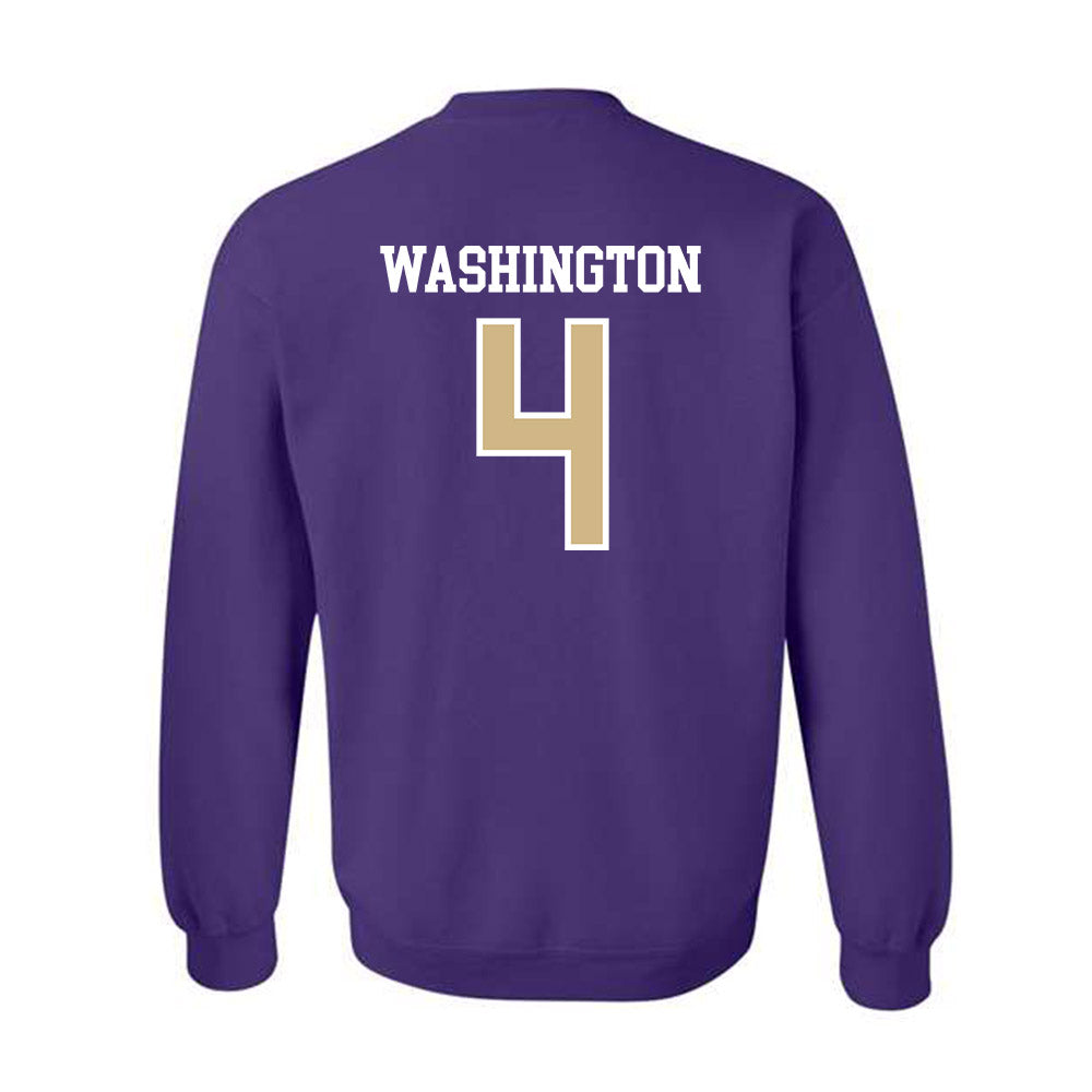 Washington - NCAA Football : Jordan Washington - Sports Shersey Crewneck Sweatshirt-1