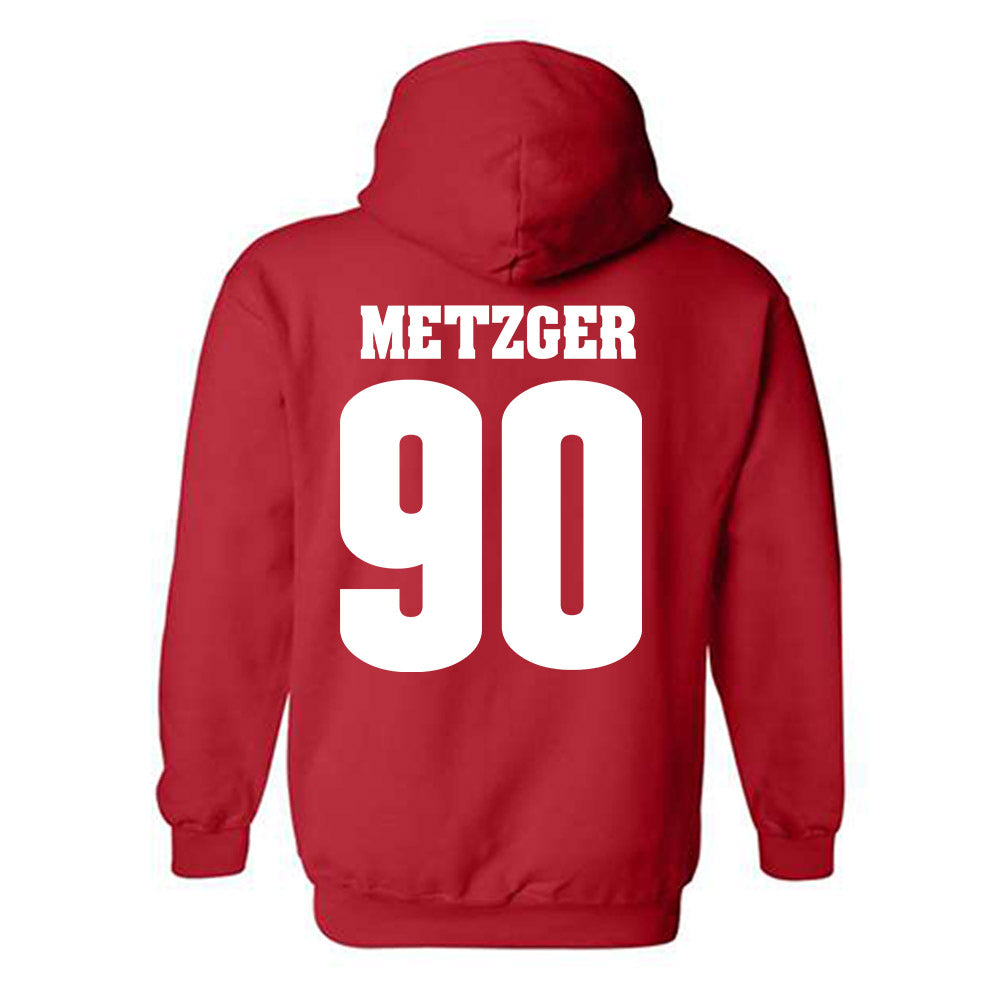 Wisconsin - NCAA Football : Hayden Metzger - Sports Shersey Hooded Sweatshirt-1