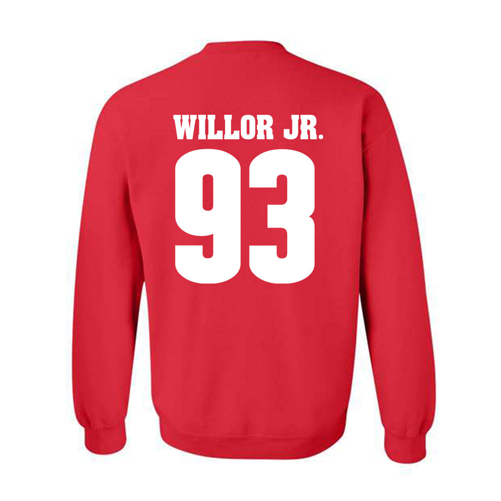 Wisconsin - NCAA Football : Ernest Willor Jr. - Sports Shersey Crewneck Sweatshirt-1