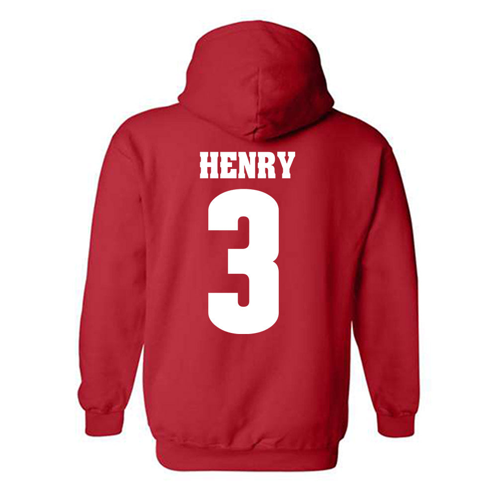 Wisconsin - NCAA Football : Tyrell Henry - Sports Shersey Hooded Sweatshirt-1