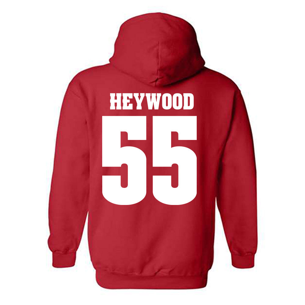 Wisconsin - NCAA Football : Kevin Heywood - Sports Shersey Hooded Sweatshirt-1