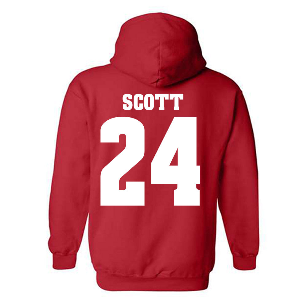 Wisconsin - NCAA Football : Jaimier Scott - Sports Shersey Hooded Sweatshirt-1
