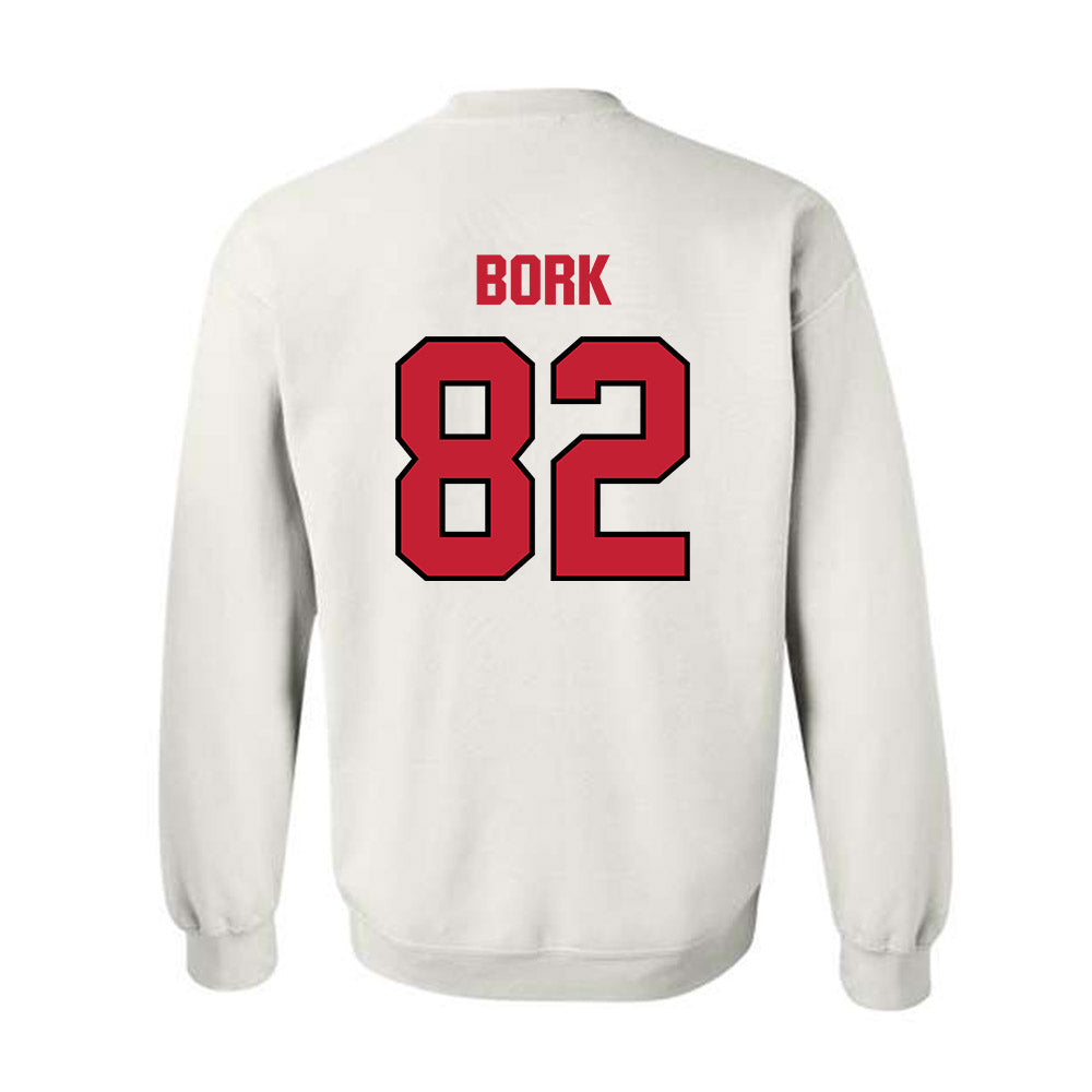 Wisconsin - NCAA Football : Emmett Bork - Sports Shersey Crewneck Sweatshirt-1