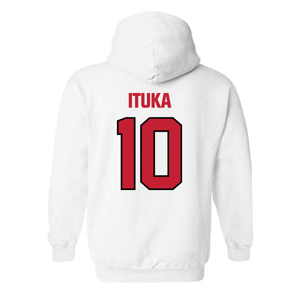Wisconsin - NCAA Football : Gideon Ituka - Sports Shersey Hooded Sweatshirt-1