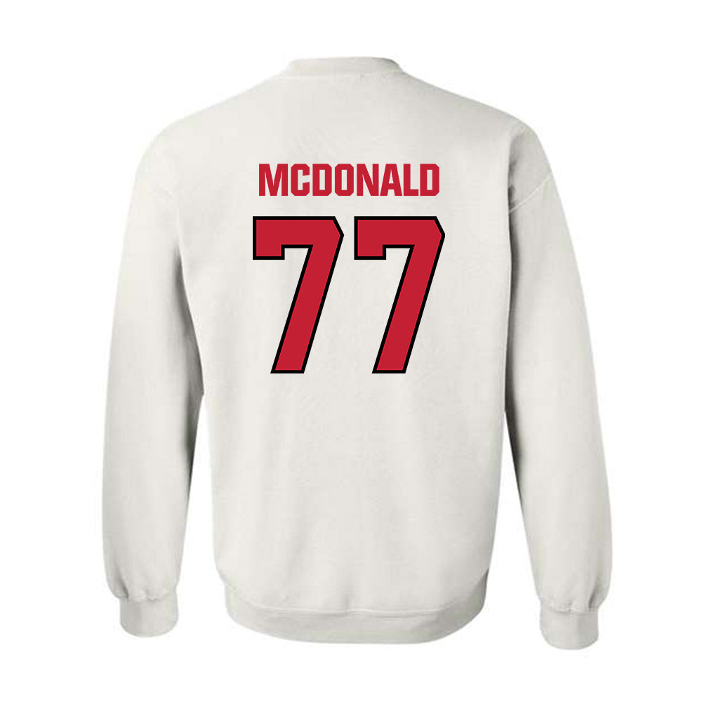 Wisconsin - NCAA Football : Will McDonald - Sports Shersey Crewneck Sweatshirt-1