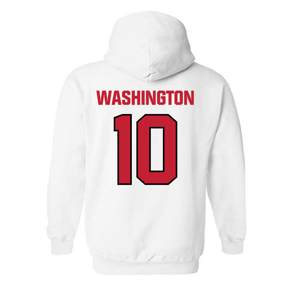 Wisconsin - NCAA Football : Jahmare Washington - Sports Shersey Hooded Sweatshirt-1