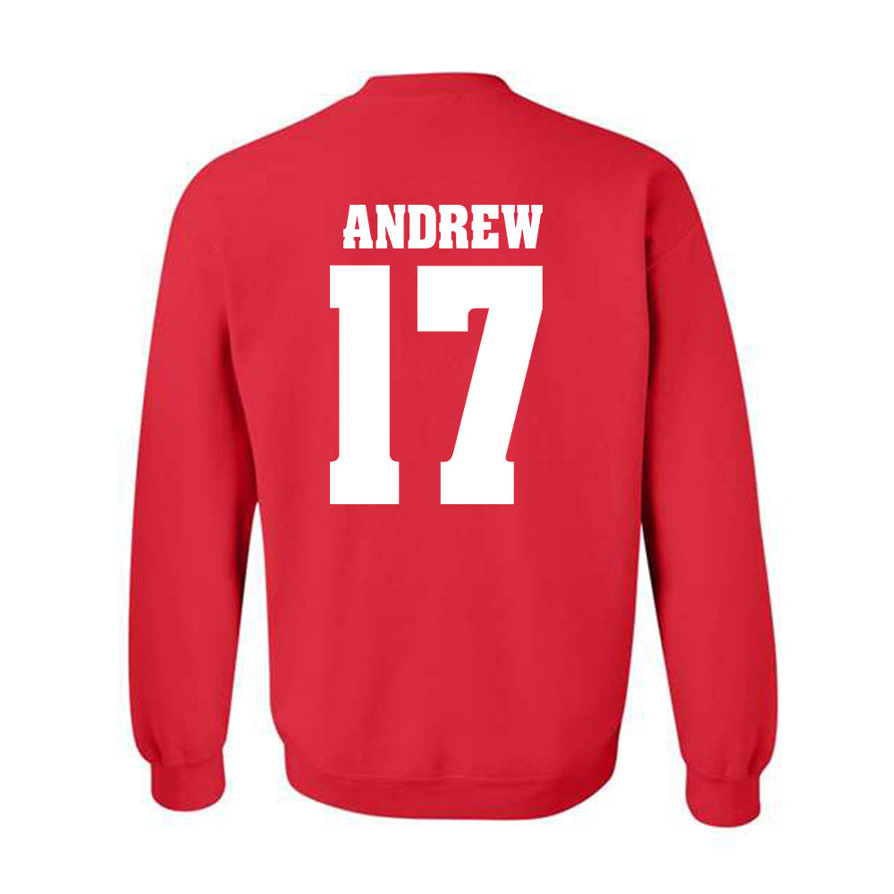 Wisconsin - NCAA Women's Volleyball : Alicia Andrew - Sports Shersey Crewneck Sweatshirt-1