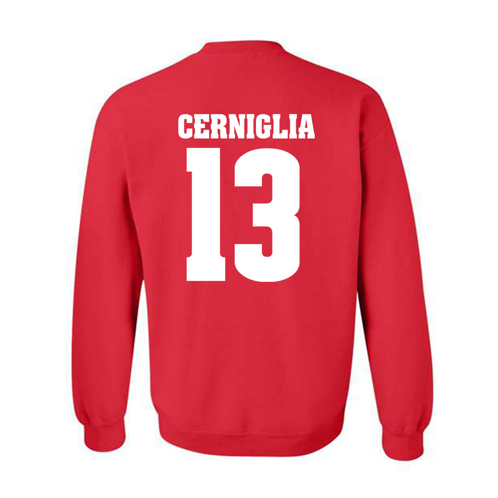 Wisconsin - NCAA Women's Volleyball : Jada Cerniglia - Sports Shersey Crewneck Sweatshirt-1