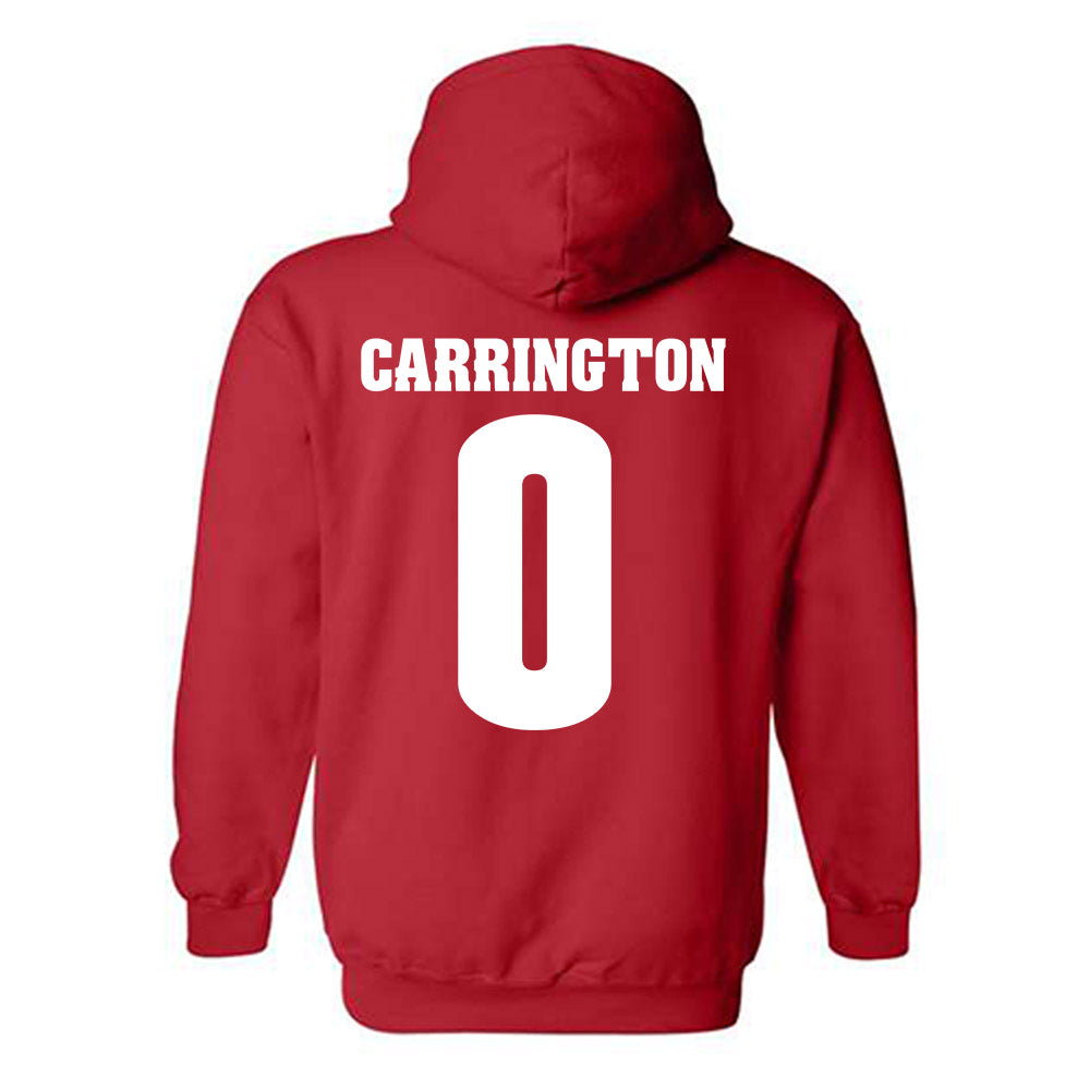 Wisconsin - NCAA Men's Basketball : Braeden Carrington - Sports Shersey Hooded Sweatshirt-1
