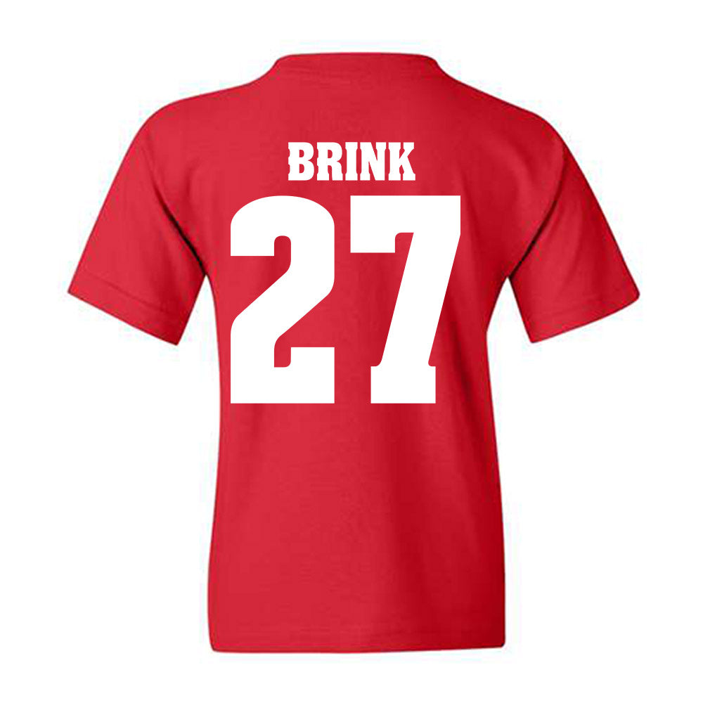 Wisconsin - NCAA Men's Ice Hockey : Finn Brink - Sports Shersey Youth T-Shirt-1