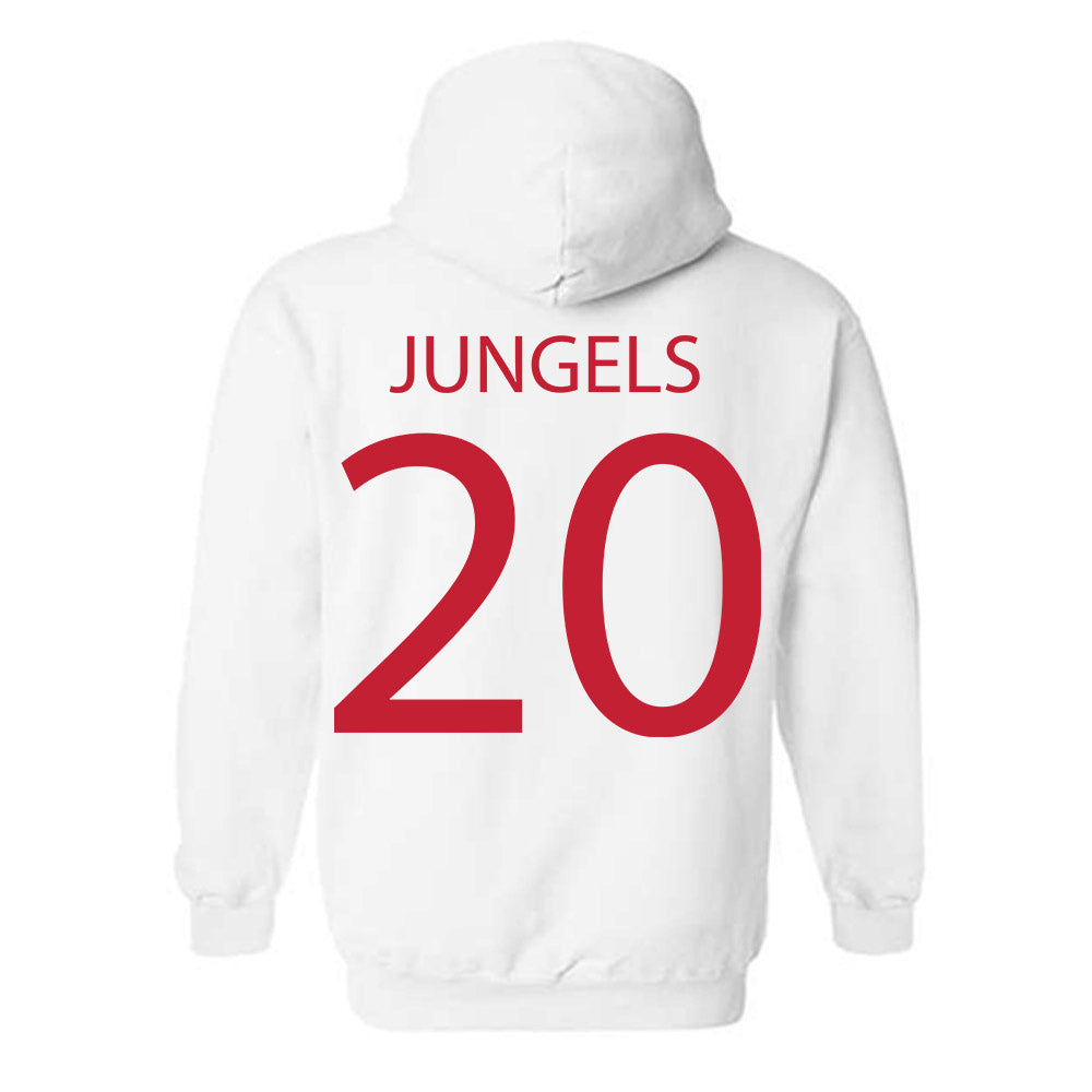 Wisconsin - NCAA Women's Ice Hockey : Vivian Jungels - Sports Shersey Hooded Sweatshirt-1