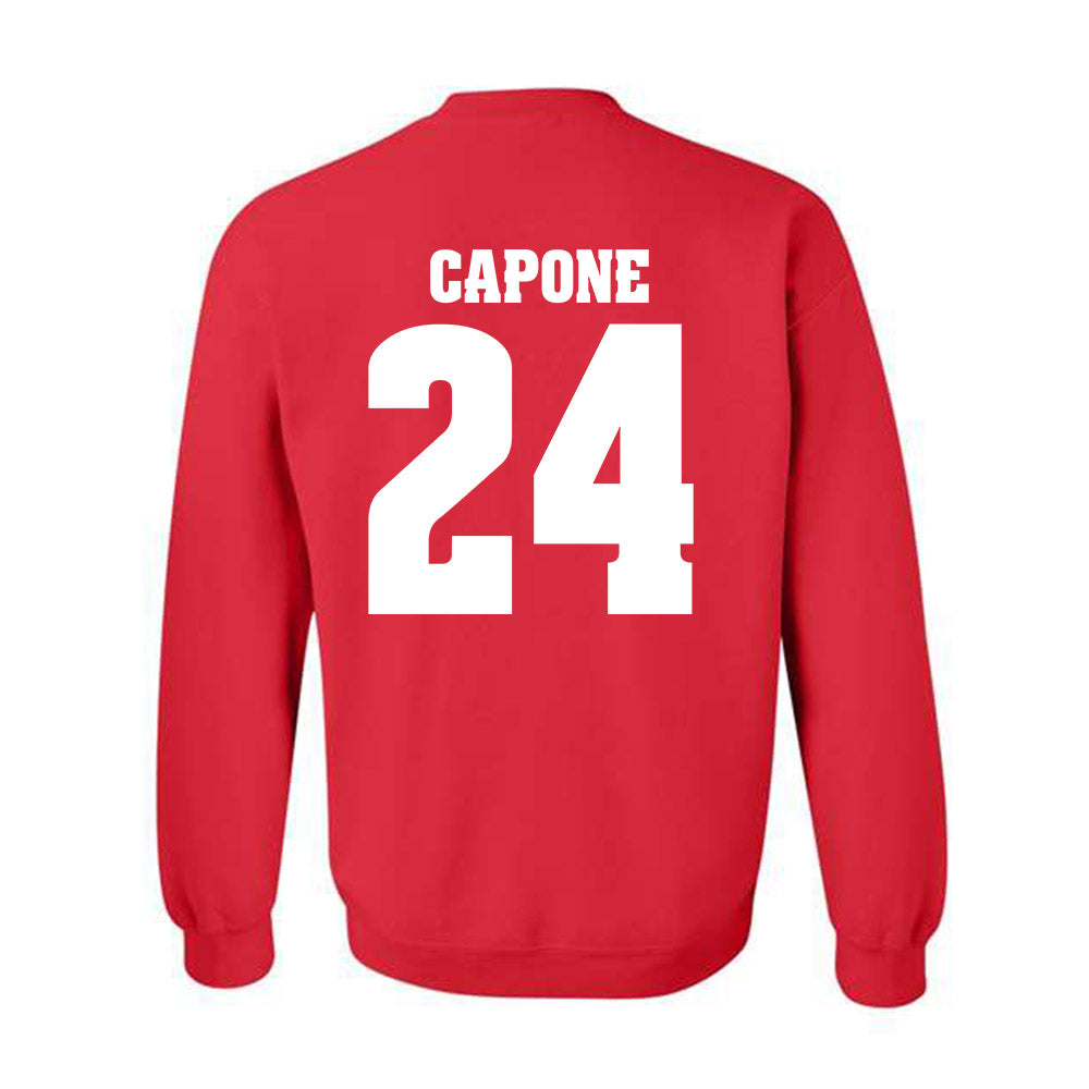 Wisconsin - NCAA Men's Soccer : Caleb Capone - Sports Shersey Crewneck Sweatshirt-1