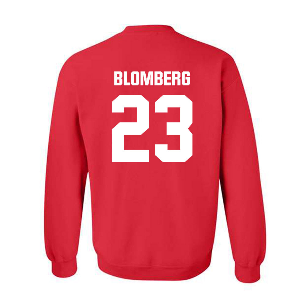 Wisconsin - NCAA Softball : Hilary Blomberg - Sports Shersey Crewneck Sweatshirt-1