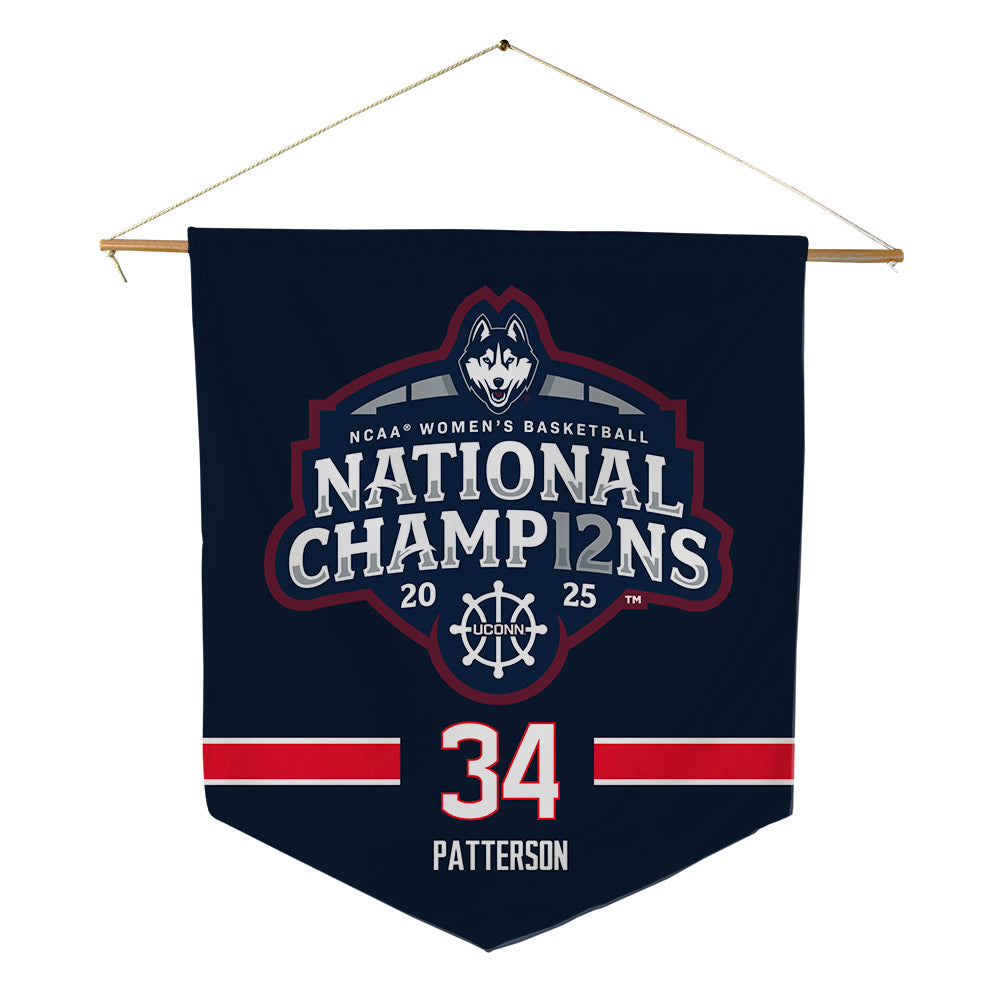 UConn - NCAA Women's Basketball : Ayanna Patterson - NCAA® March Madness® National Champions Pennant - 18" x 21"-0