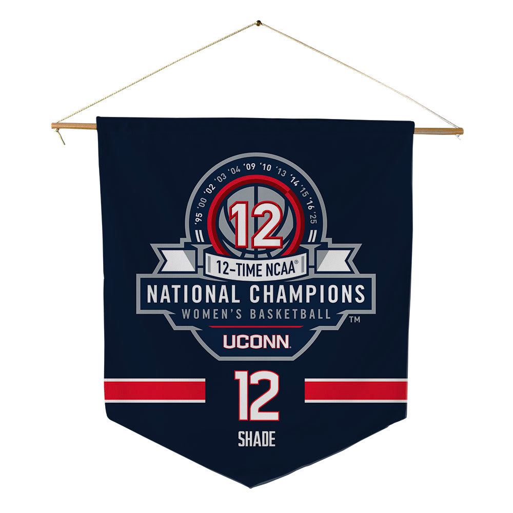 UConn - NCAA Women's Basketball : Ashlynn Shade - NCAA® March Madness® National Champions Pennant - 18" x 21"-0
