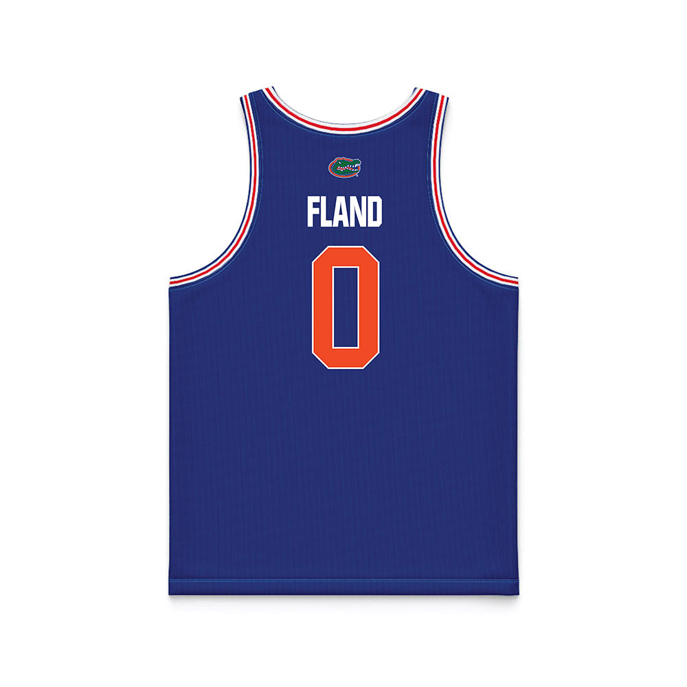 Florida - NCAA Men's Basketball : Johnuel Fland - NCAA® March Madness® National Champions Blue Basketball Jersey-1