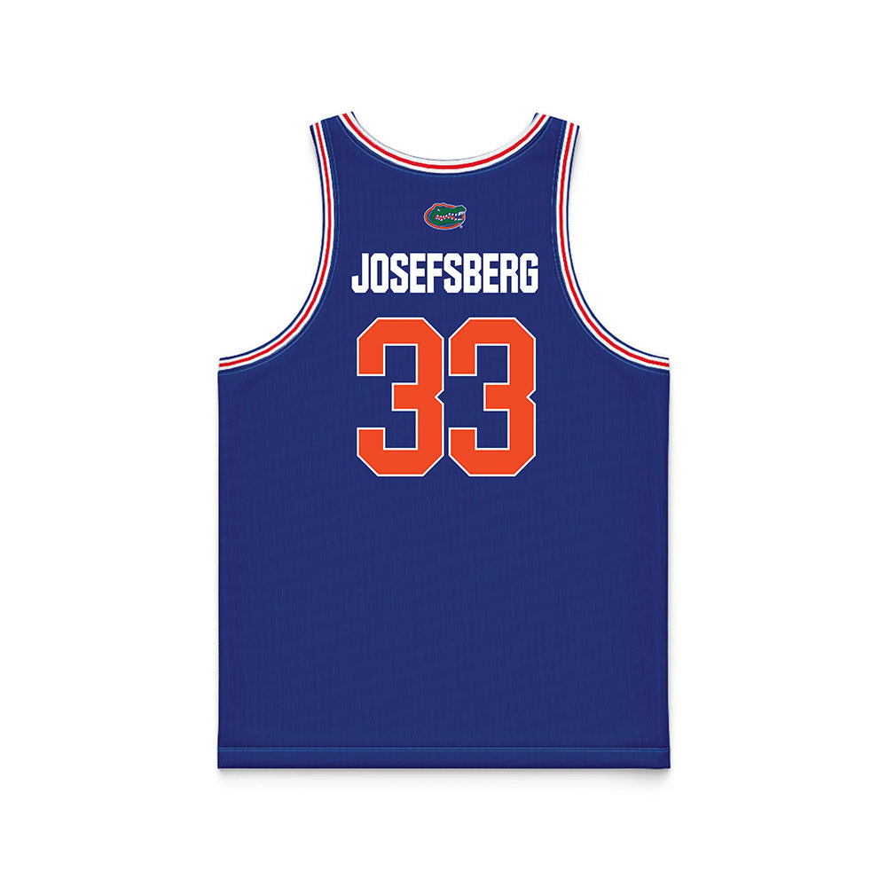 Florida - NCAA Men's Basketball : Cooper Josefsberg - NCAA® March Madness® National Champions Blue Basketball Jersey-1