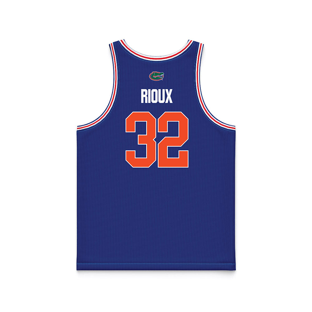 Florida - NCAA Men's Basketball : Olivier Rioux - NCAA® March Madness® National Champions Blue Basketball Jersey-1