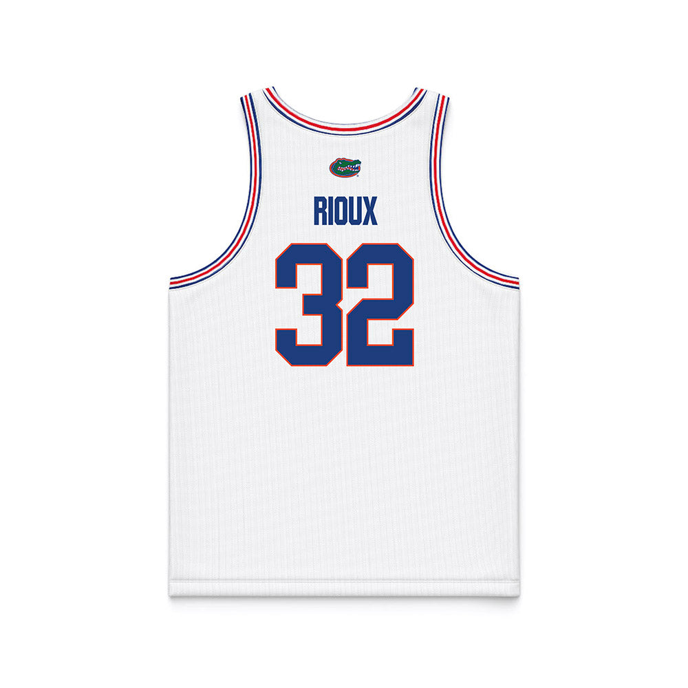 Florida - NCAA Men's Basketball : Olivier Rioux - NCAA® March Madness® National Champions White Basketball Jersey-1