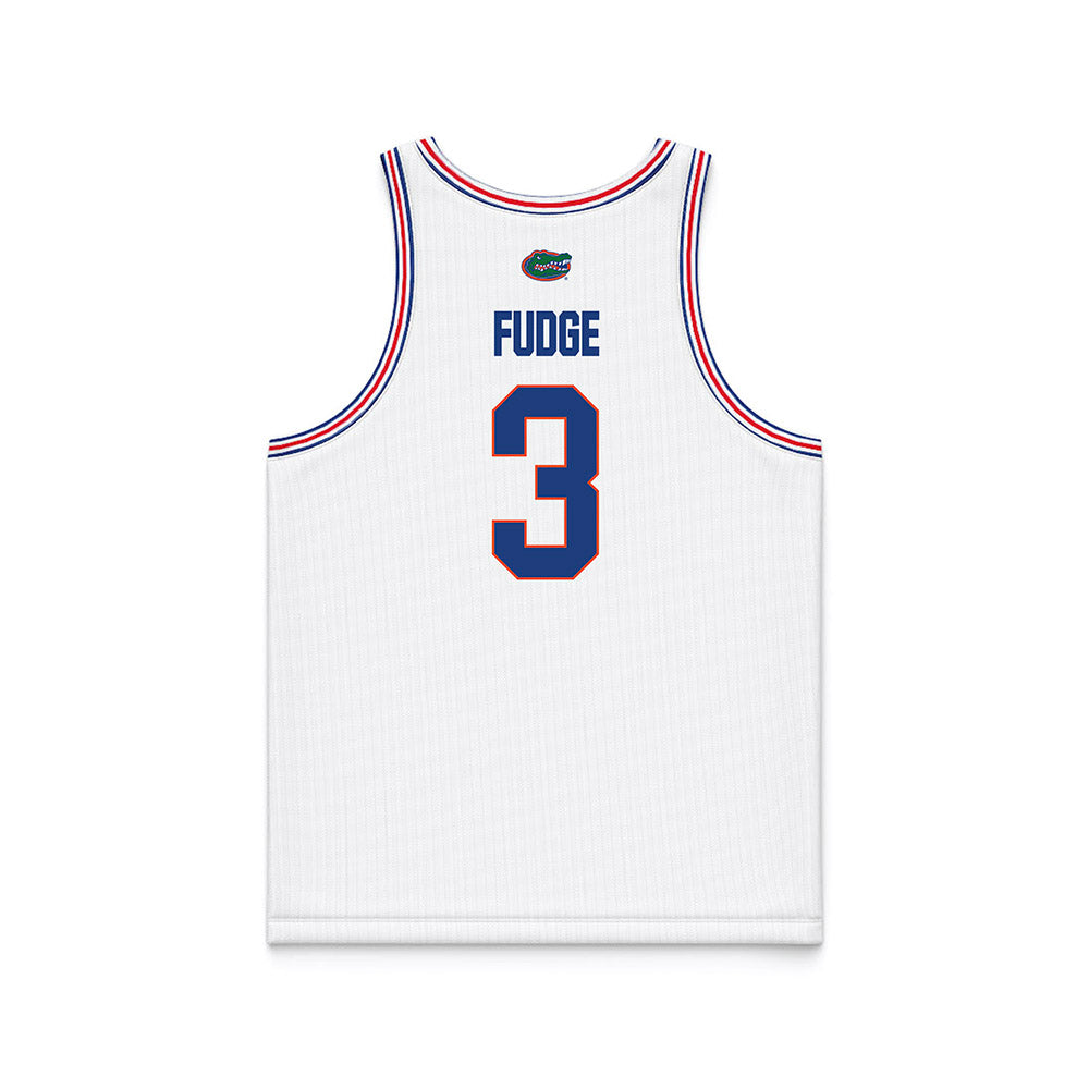 Florida - NCAA Men's Basketball : Alex Fudge - NCAA® March Madness® National Champions White Basketball Jersey-1