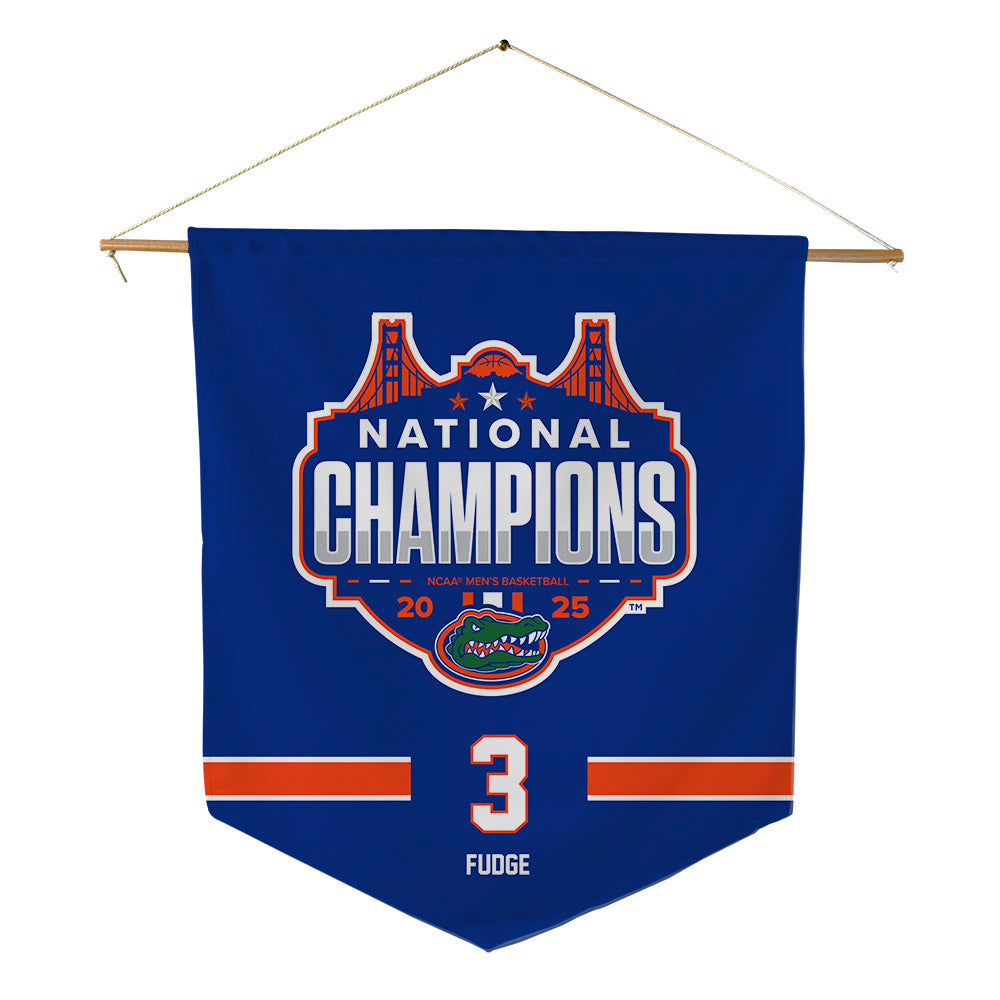 Florida - NCAA Men's Basketball : Alex Fudge - NCAA® March Madness® National Champions Pennant - 18" x 21"-0