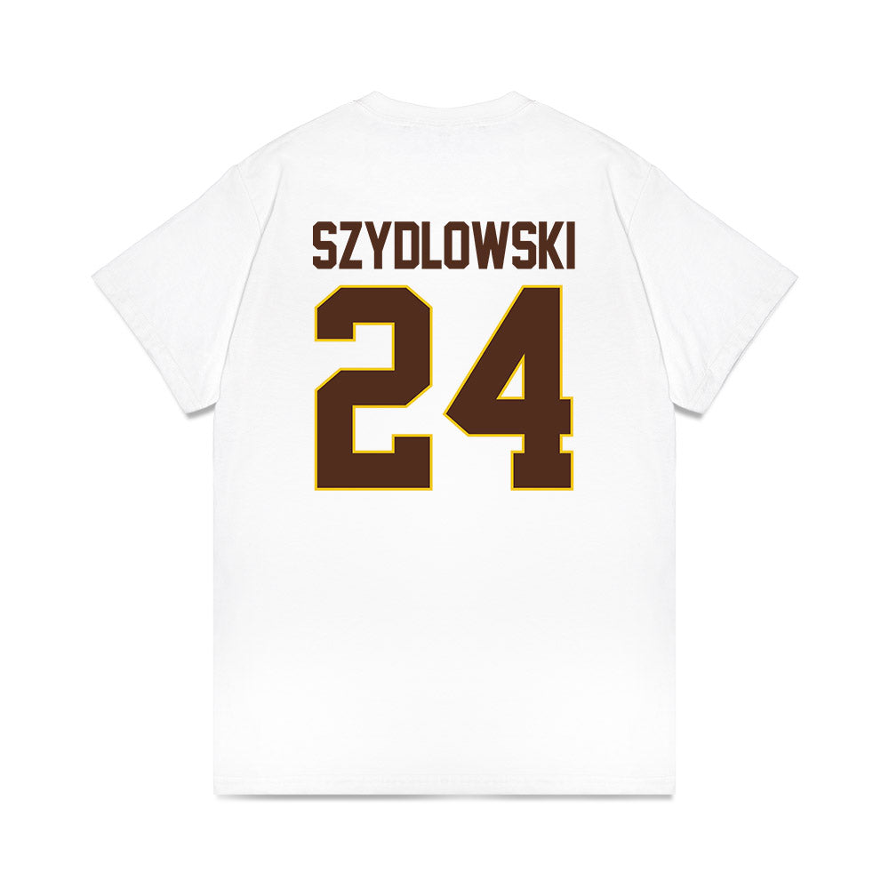Western Michigan - NCAA Men's Ice Hockey : Garrett Szydlowski - Premium T-Shirt-1