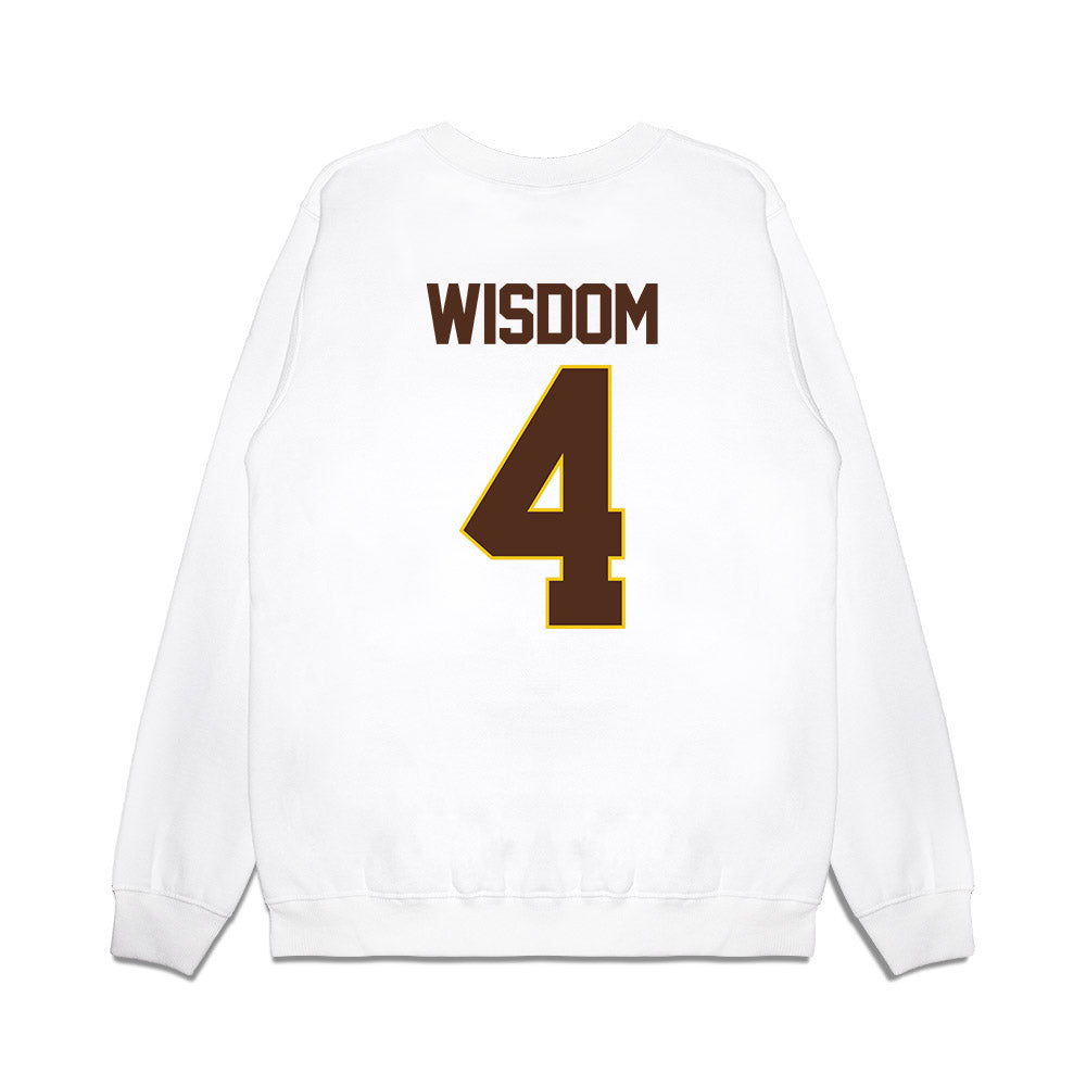 Western Michigan - NCAA Men's Ice Hockey : Zaccharya Wisdom - Premium Crewneck Sweatshirt-1