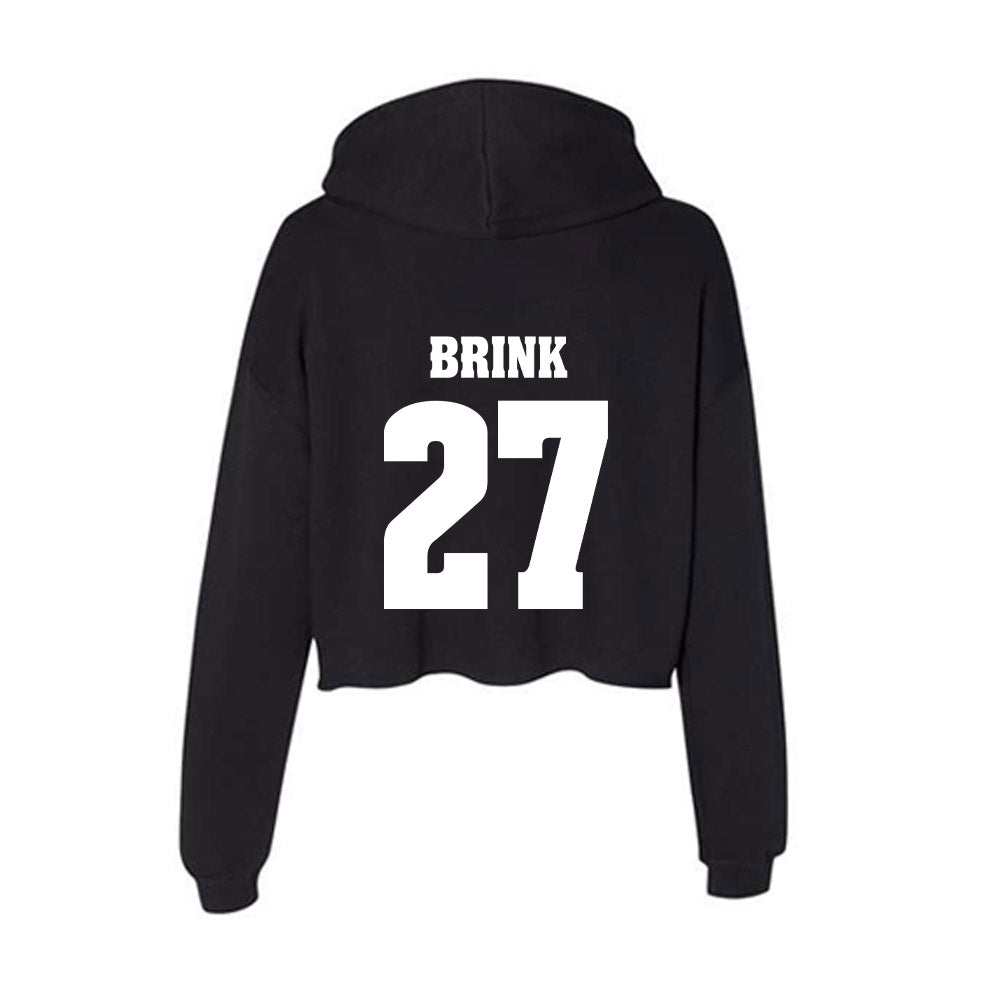 Wisconsin - NCAA Men's Ice Hockey : Finn Brink - Classic Shersey Women's Crop Fleece Hoodie-1