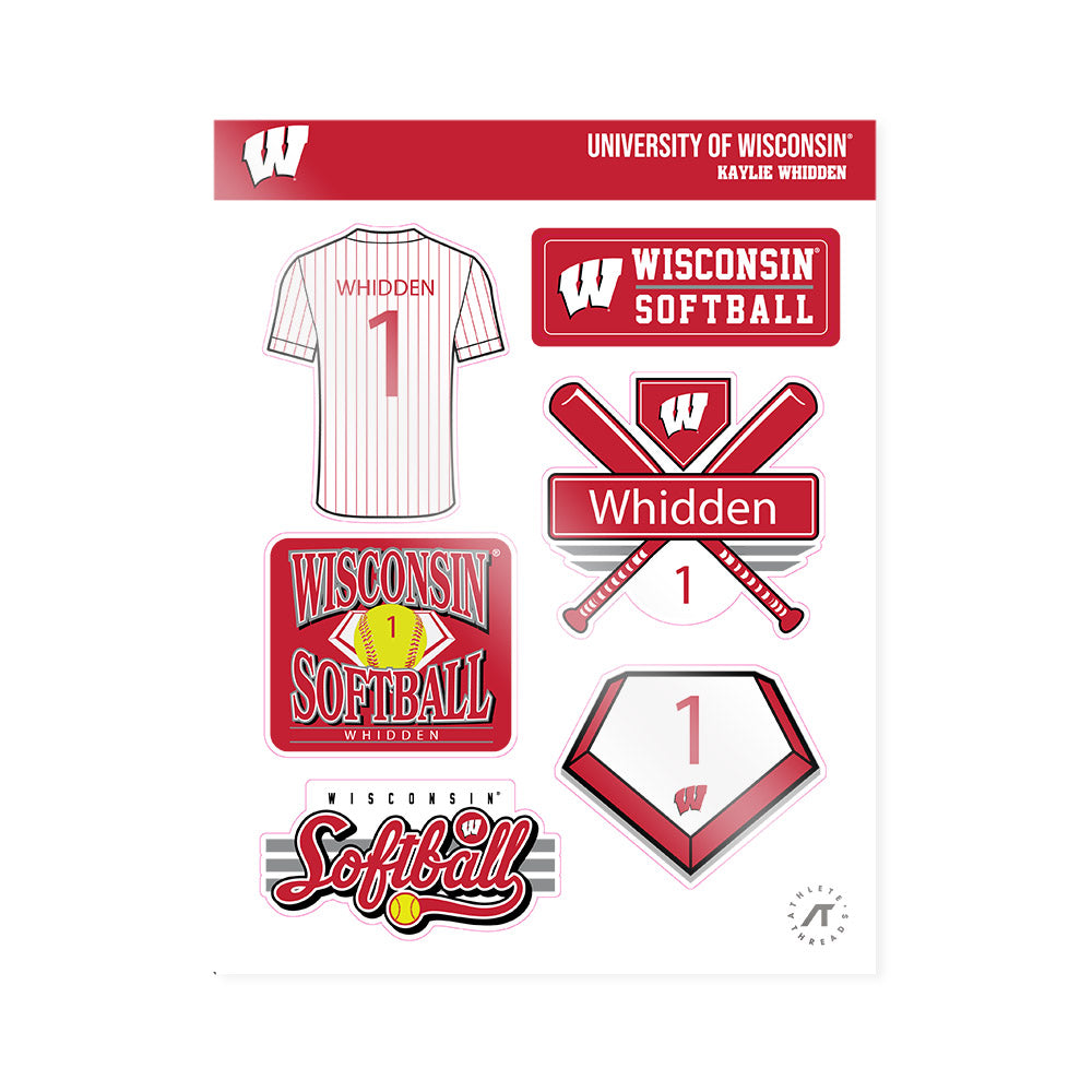 Wisconsin - NCAA Softball : Kaylie Whidden - Sticker Sheet-0
