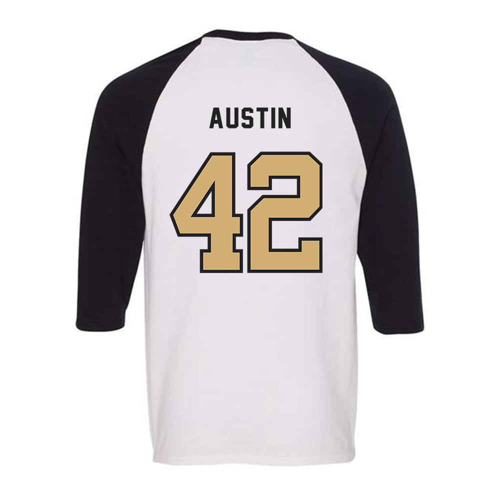 Vanderbilt - NCAA Baseball : Reginald Austin - Raglan Quarter Sleeve T-Shirt-1