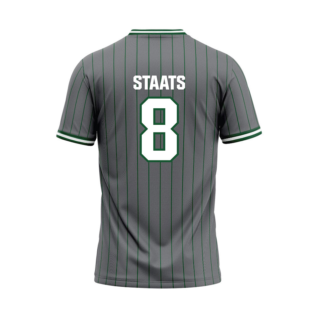 GMU - NCAA Softball : Madeline Staats - Grey Baseball Jersey-1