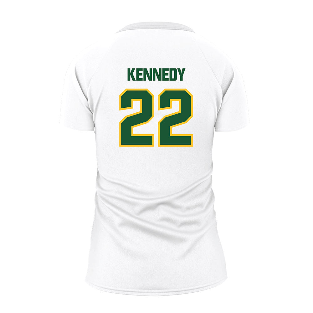 GMU - NCAA Women's Volleyball : Olyvia Kennedy - White Volleyball Jersey-1