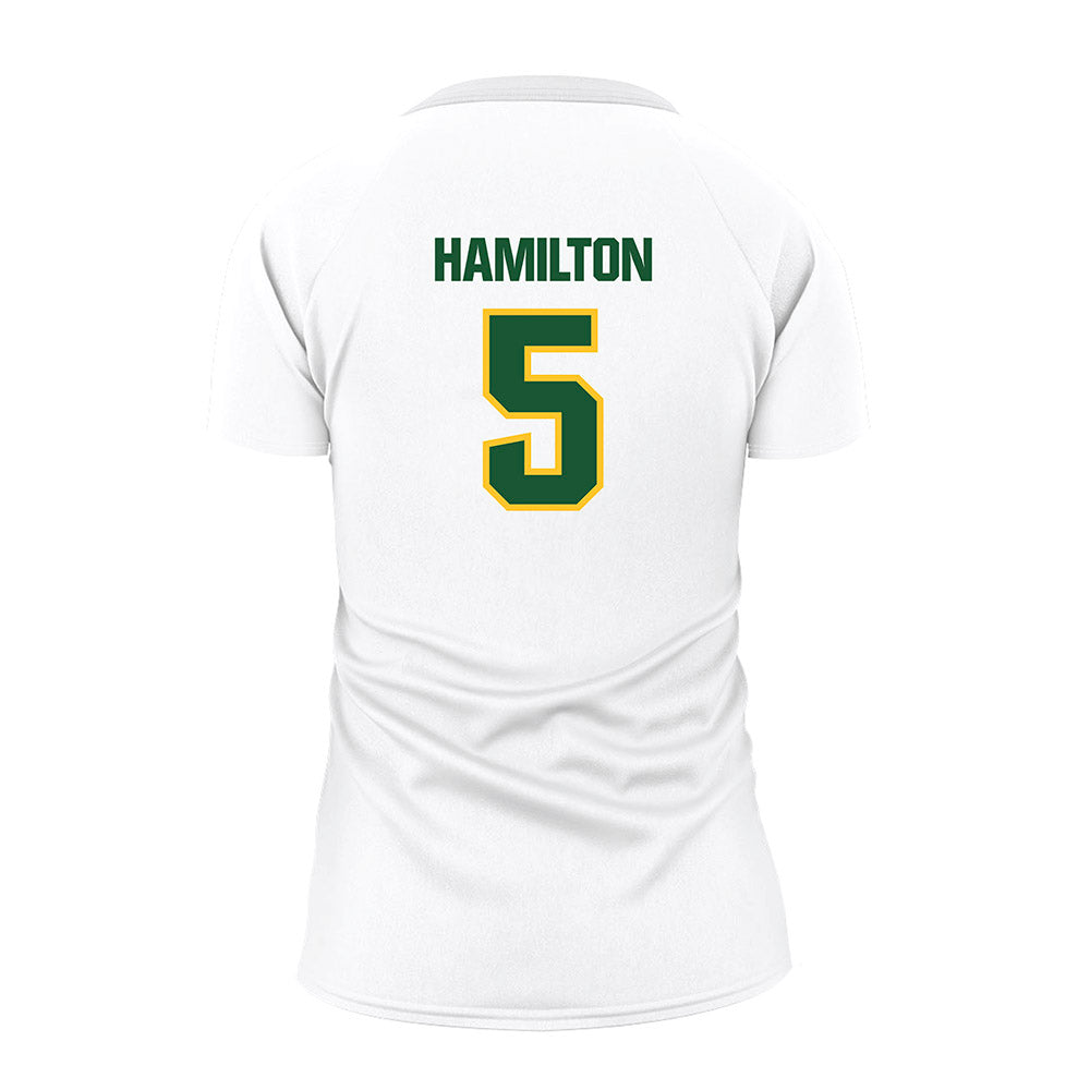 GMU - NCAA Women's Volleyball : Kiera Hamilton - White Volleyball Jersey-1