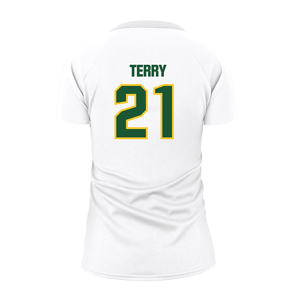 GMU - NCAA Women's Volleyball : Taylor Terry - White Volleyball Jersey-1