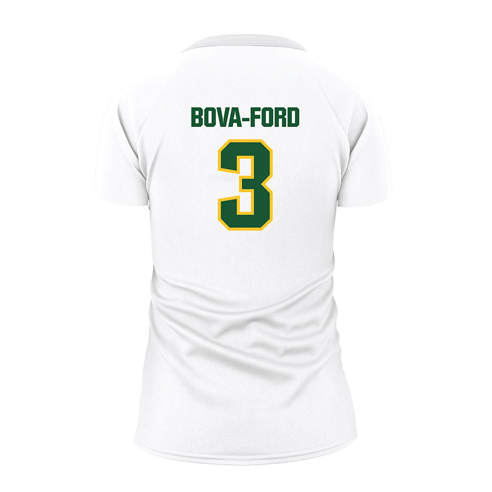 GMU - NCAA Women's Volleyball : Damiana Bova-Ford - White Volleyball Jersey-1