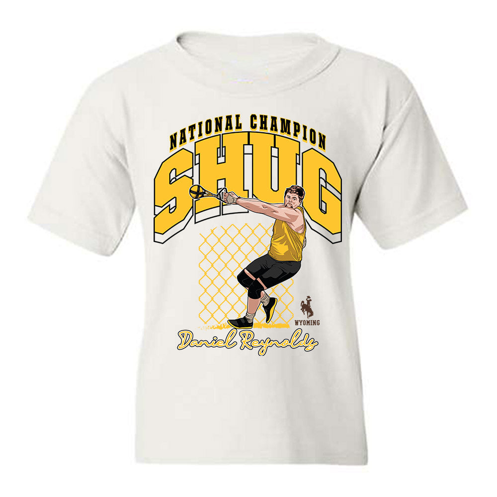 Wyoming - NCAA Men's Track & Field : Daniel Reynolds - Caricature Youth T-Shirt-0