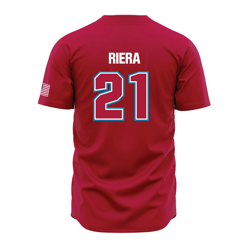 LMU - NCAA Baseball : Niko Riera - Red Jersey-1