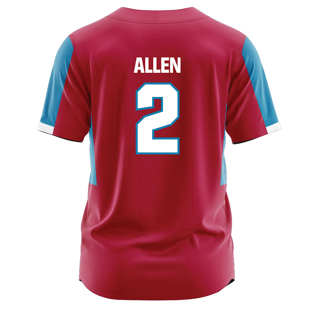 LMU - NCAA Softball : Mya Allen - Red Jersey-1