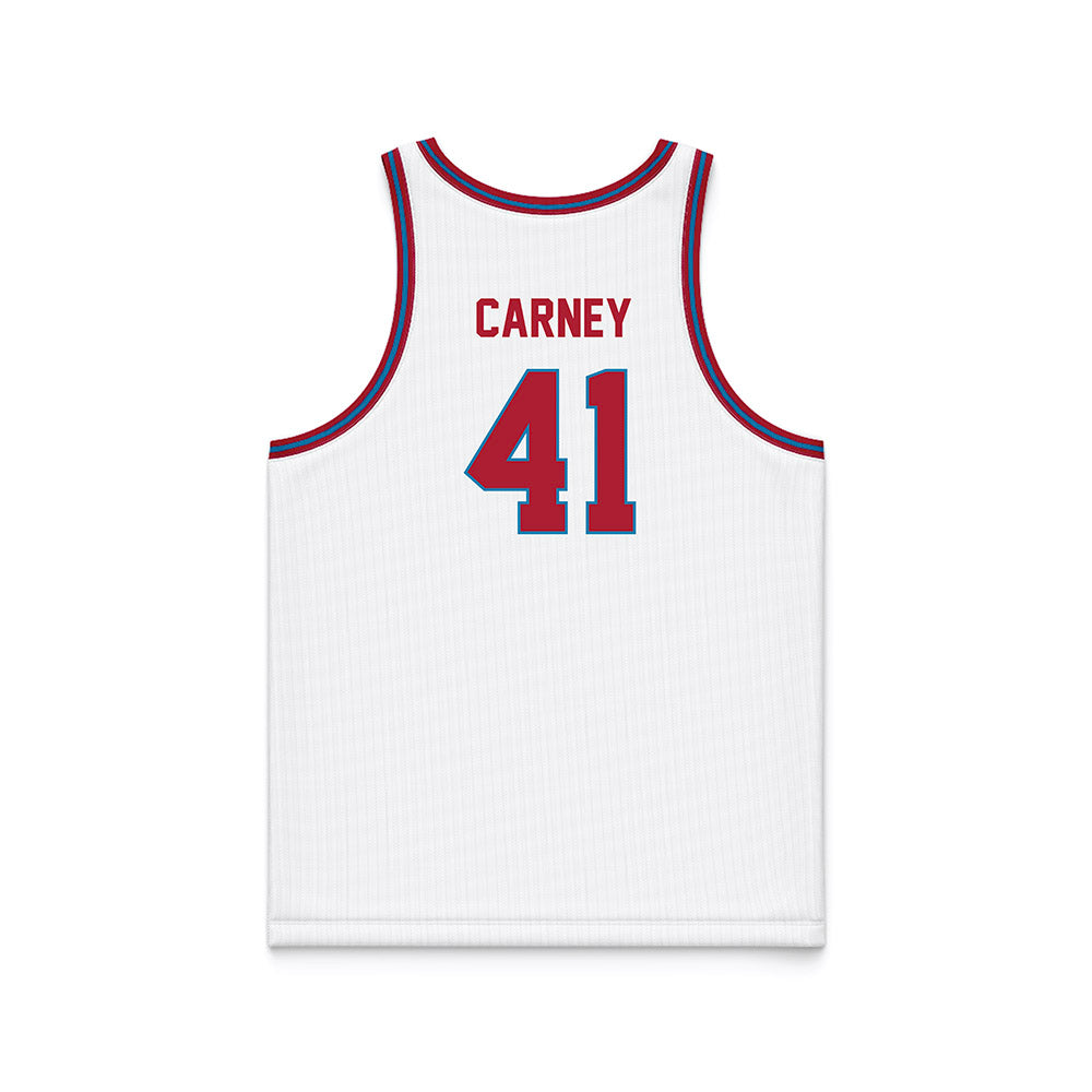 LMU - NCAA Men's Basketball : Kevin Carney - White Basketball Jersey-1