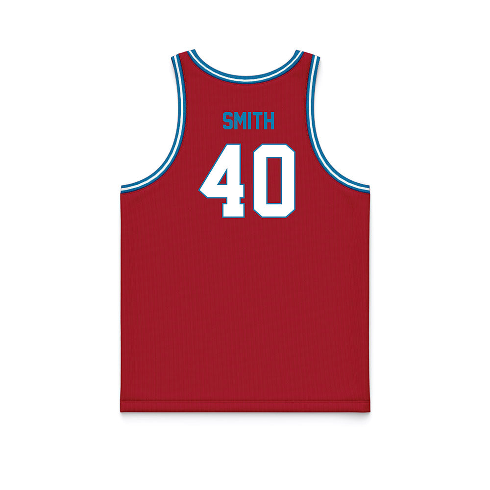 LMU - NCAA Men's Basketball : Cooper Smith - Red Basketball Jersey-1