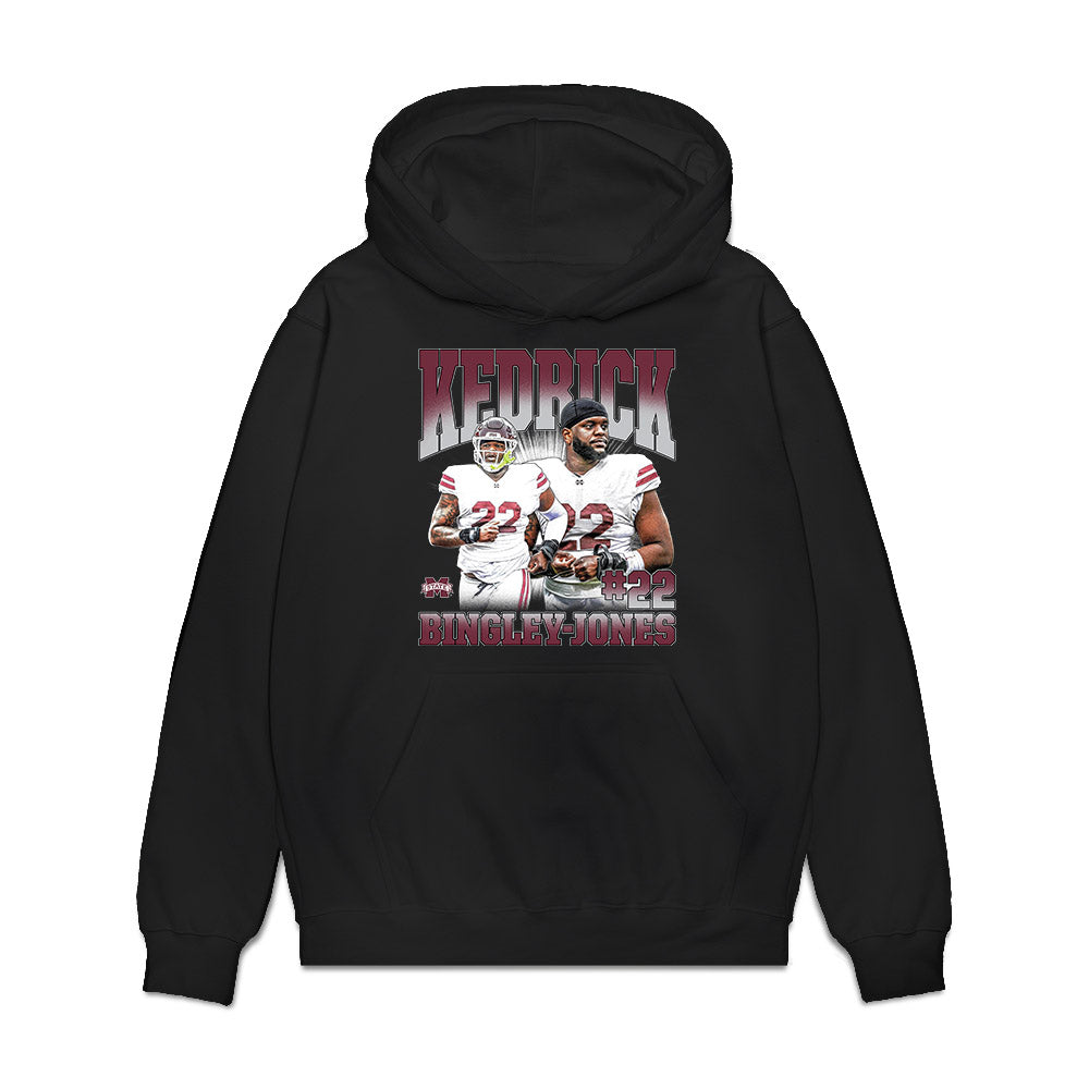 Mississippi State - NCAA Football : Kedrick Bingley-Jones - Collage Premium Hooded Sweatshirt-0