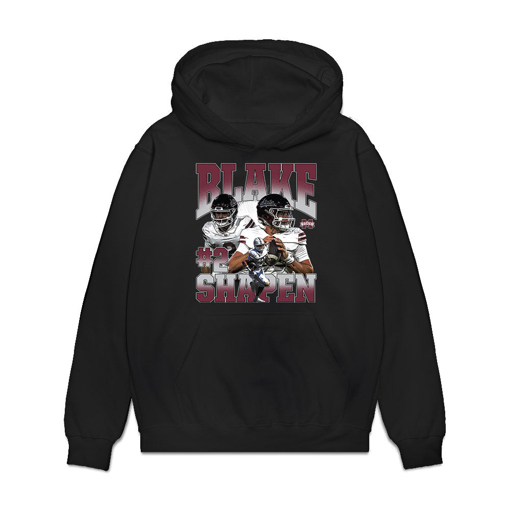 Mississippi State - NCAA Football : Blake Shapen - Collage Premium Hooded Sweatshirt-0