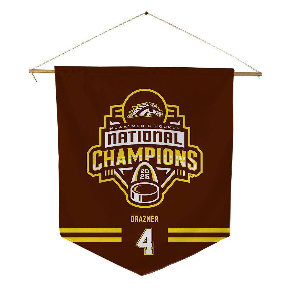 Western Michigan - NCAA Men's Ice Hockey : Robby Drazner - Pennant - 18" x 21"-0