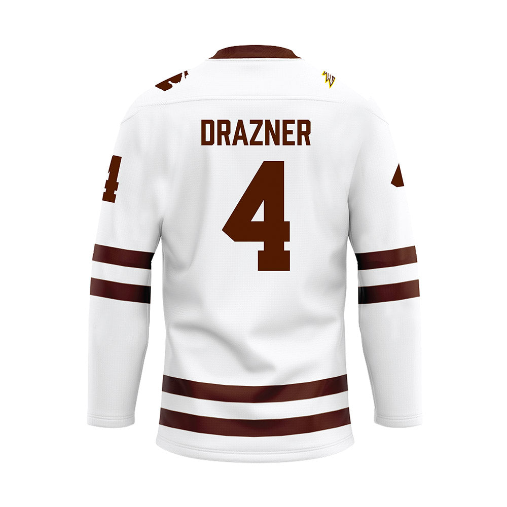 Western Michigan - NCAA Men's Ice Hockey : Robby Drazner - white Hockey Jersey-1