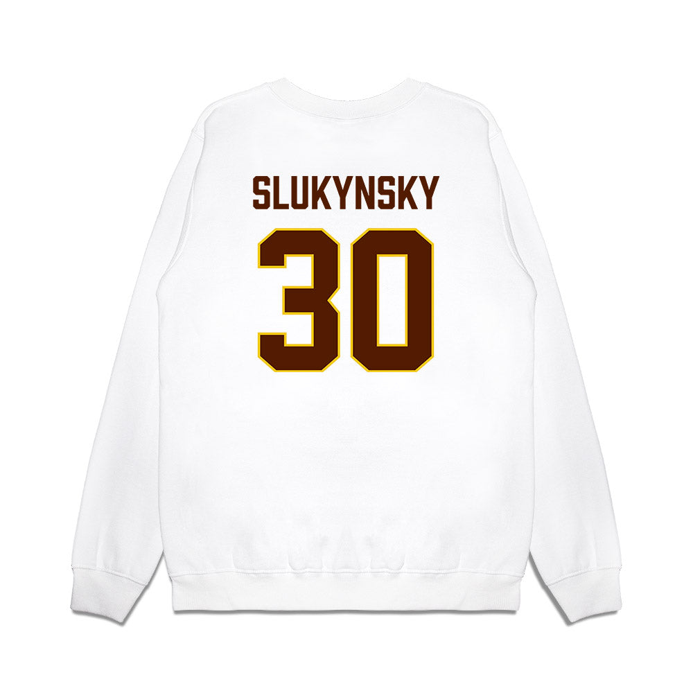 Western Michigan - NCAA Men's Ice Hockey : Hampton Slukynsky - Replica Shersey Premium Crewneck Sweatshirt-1