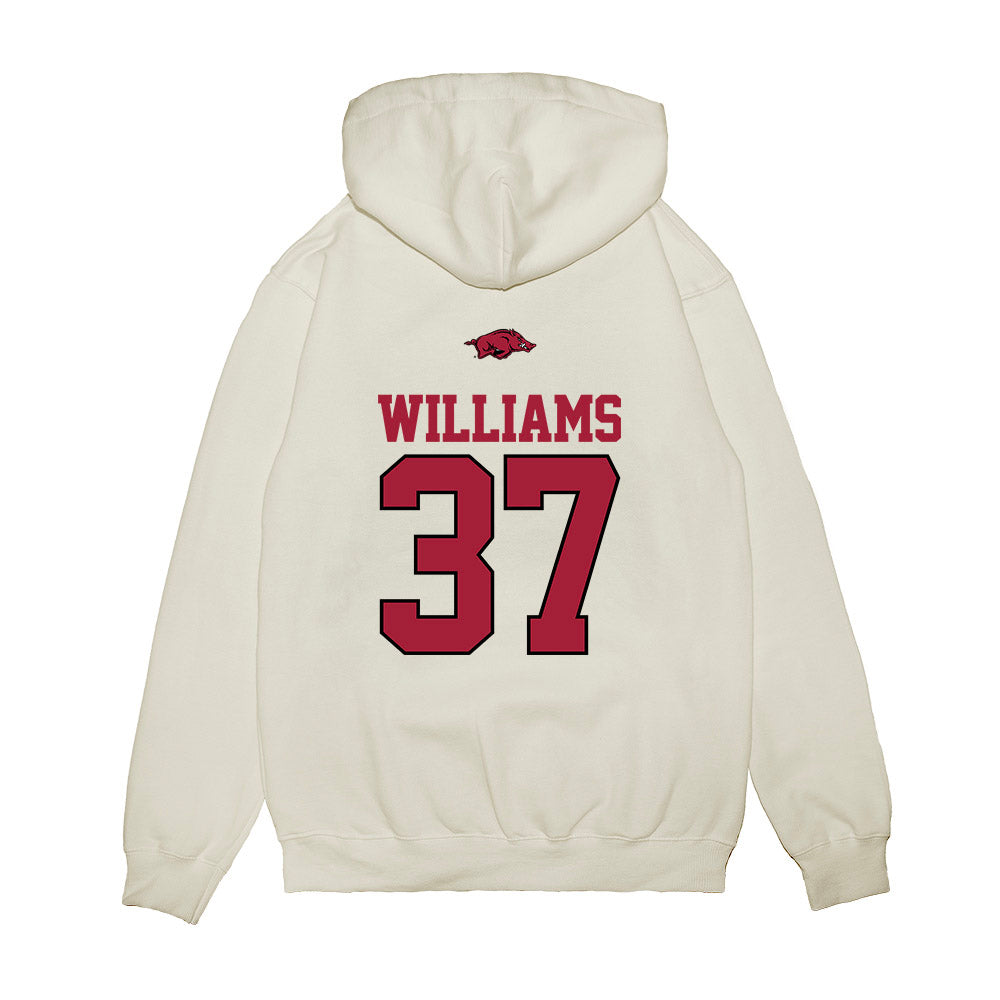Arkansas - NCAA Baseball : Luke Williams - USA Premium Hooded Sweatshirt-1